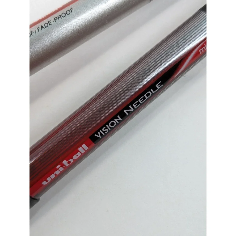 ALL RED INK LOT 7🚨Uni-ball Vision Micro Fine Point RollerBall Pen NeedleGrading